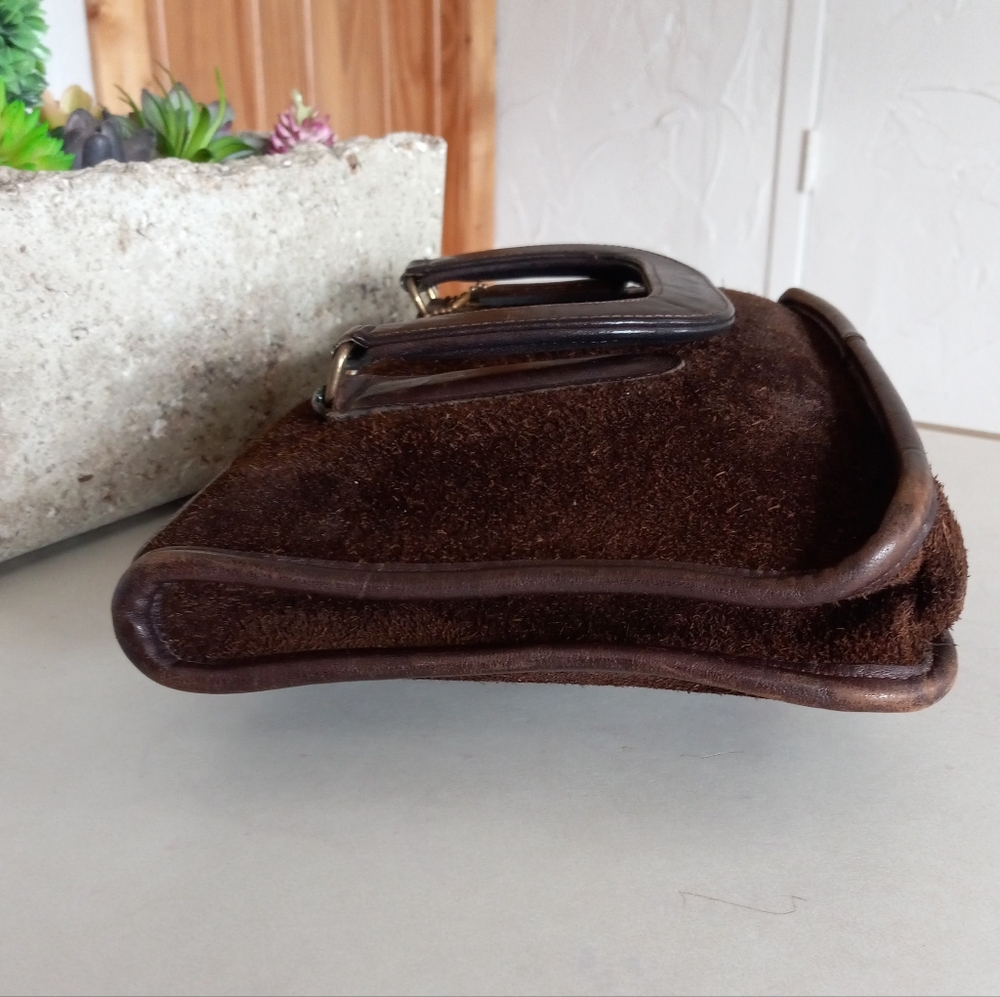 Coach Ruff-Out Suede, Mocha Zip-Top, Early 1970s - Picture 7 of 15